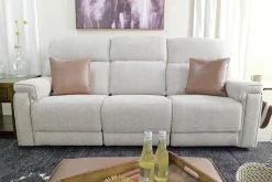 Cannes 3 Power Theater Sofa W/ Immersive Sound In Maze Tan