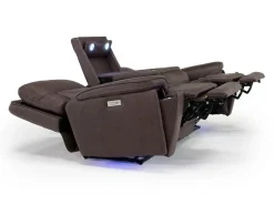 Cannes 3 Power Theater Sofa W/ Immersive Sound In Maze Tan