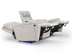 Cannes 3 Power Theater Sofa W/ Immersive Sound In Maze Tan