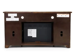 Cannon Valley Fireplace Console In Brown