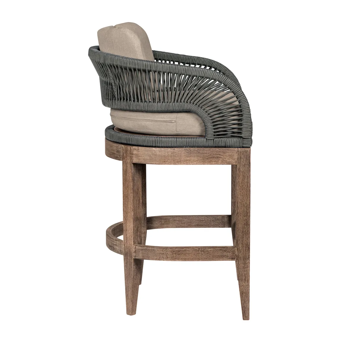 Capri Outdoor Barstool In Taupe