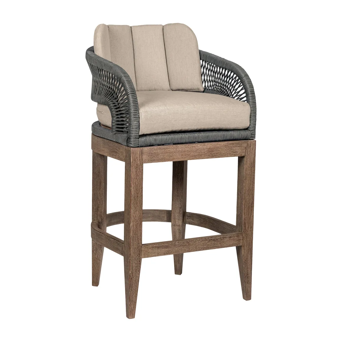 Capri Outdoor Counter Height Stool In Taupe