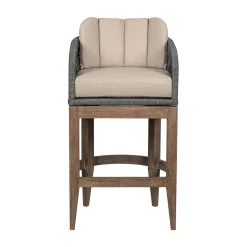 Capri Outdoor Counter Height Stool In Taupe