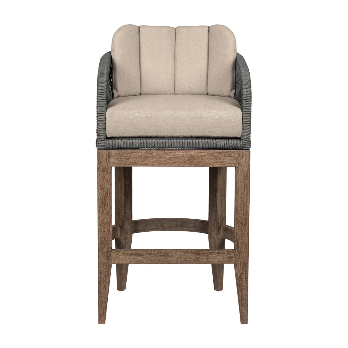 Capri Outdoor Counter Height Stool In Taupe