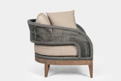 Capri Outdoor Lounge Chair In Taupe