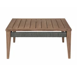Capri Outdoor Square Coffee Table In Brown