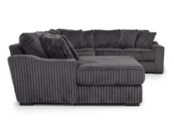 Casper 4 Piece Loveseat Chaise Sectional In Pony Slate, Left Facing