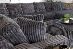 Casper 4 Piece Sofa Chaise Sectional In Pony Slate, Left Facing