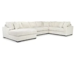 Casper 4 Piece Sofa Chaise Sectional In Pony Slate, Left Facing