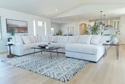 Casper 4 Piece Sofa Chaise Sectional In Pony Slate, Left Facing