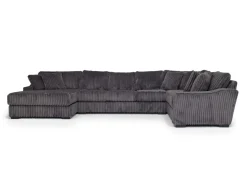 Casper 4 Piece Sofa Chaise Sectional In Pony Slate, Left Facing