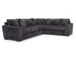 Casper 3 Piece Sofa Sectional In Pony Slate, Left Facing