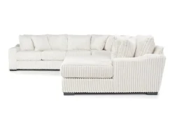 Casper 4 Piece Xl Loveseat Chaise Sectional In Pony Slate, Left Facing