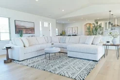 Casper 4 Piece Xl Loveseat Chaise Sectional In Pony Slate, Left Facing