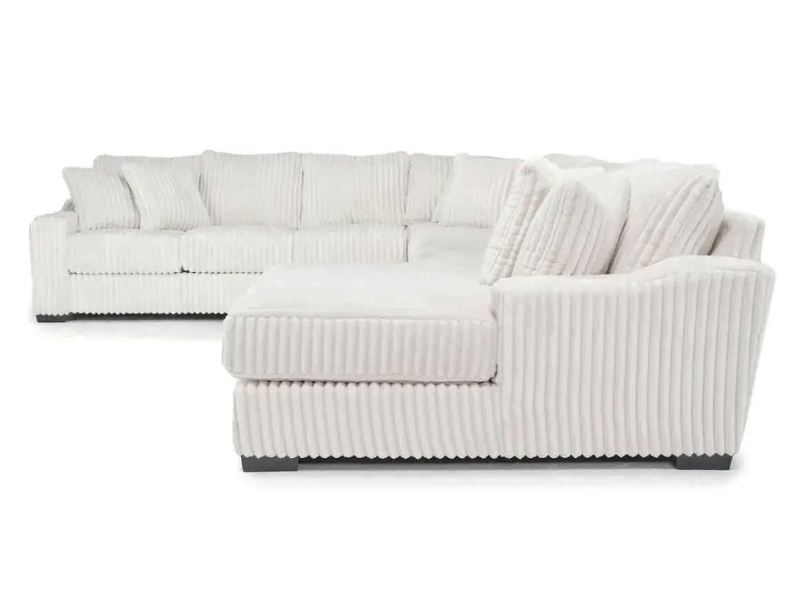 Casper 4 Piece Xl Sofa Chaise Sectional In Pony Slate, Left Facing