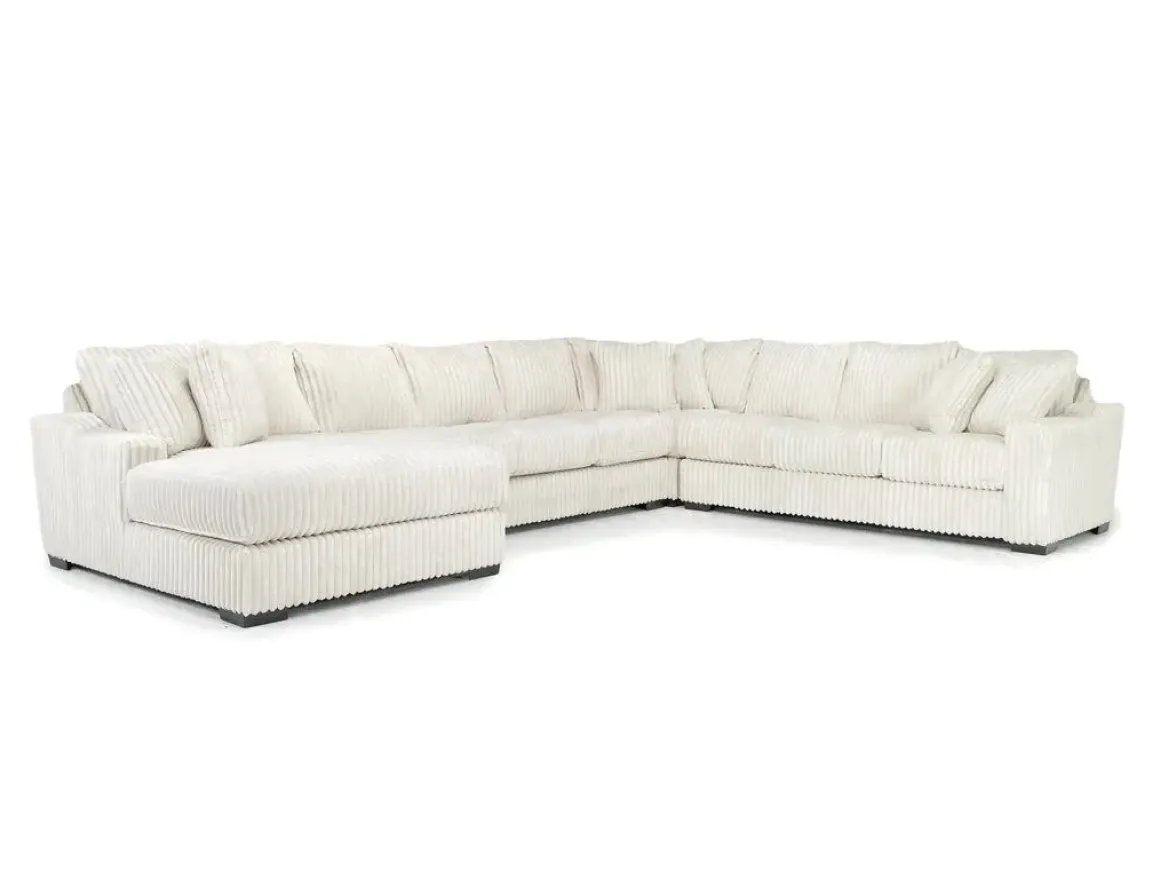 Casper 4 Piece Xl Sofa Chaise Sectional In Pony Slate, Left Facing