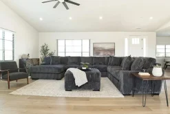 Casper 4 Piece Xl Sofa Chaise Sectional In Pony Slate, Left Facing