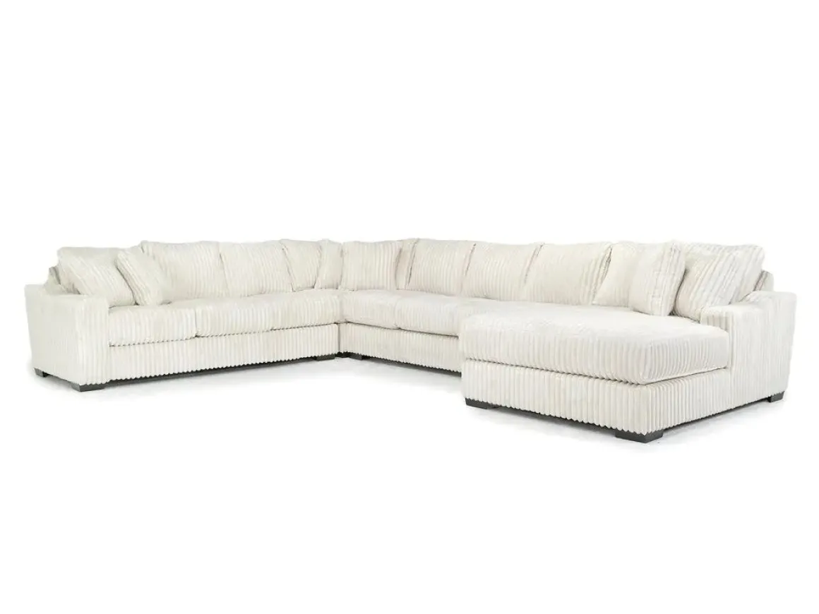 Casper 4 Piece Xl Sofa Chaise Sectional In Pony Slate, Left Facing