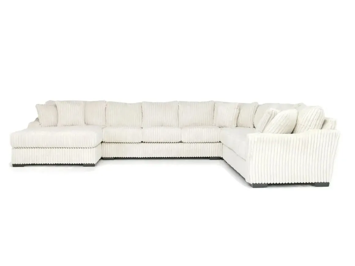 Casper 4 Piece Xl Sofa Chaise Sectional In Pony Slate, Left Facing