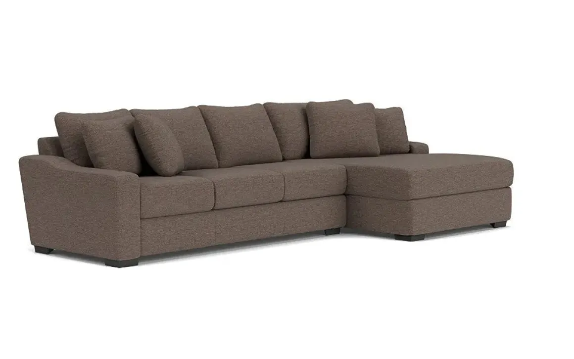 Casper Crypton Performance Xl Sofa Chaise Sectional In Custom, Left Facing