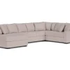 Casper Crypton Performance Extra Large Tux Sofa Chaise Sectional In Custom, Left Facing