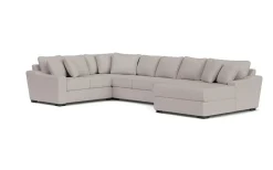 Casper Crypton Performance Tux Sofa Chaise Sectional In Custom, Left Facing
