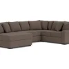 Casper Crypton Performance Tux Loveseat Chaise Sectional In Custom