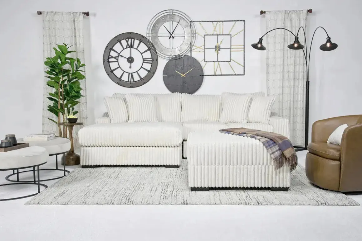 Casper Sofa Chaise In Pony Slate, Left Facing