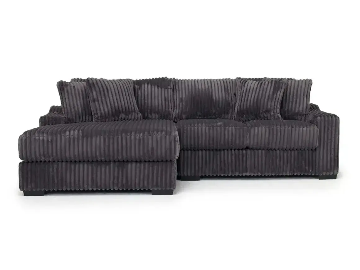 Casper Sofa Chaise In Pony Slate, Left Facing