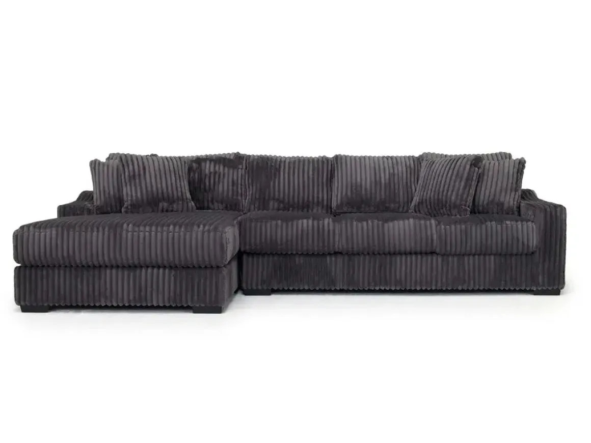 Casper Xl Sofa Chaise In Pony Slate, Left Facing