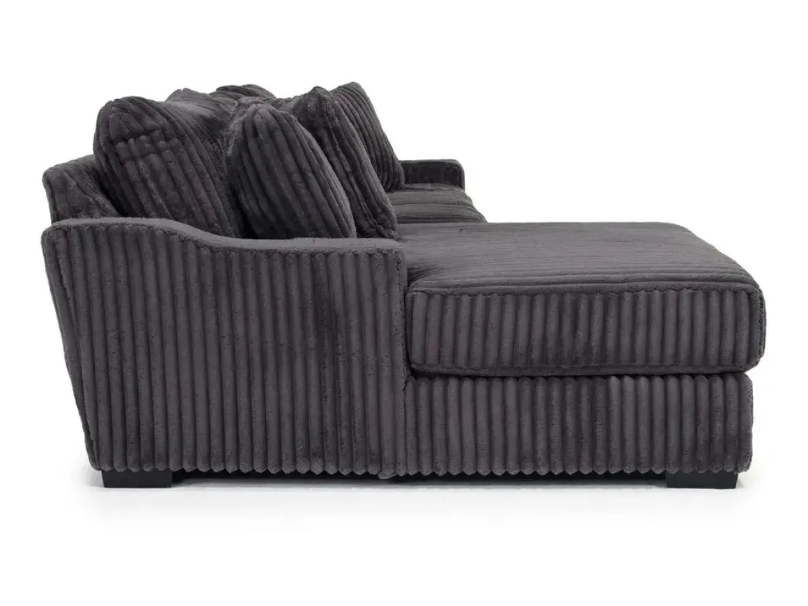 Casper Xl Sofa Chaise In Pony Slate, Left Facing