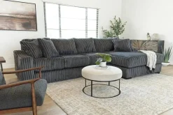 Casper Xl Sofa Chaise In Pony Slate, Left Facing