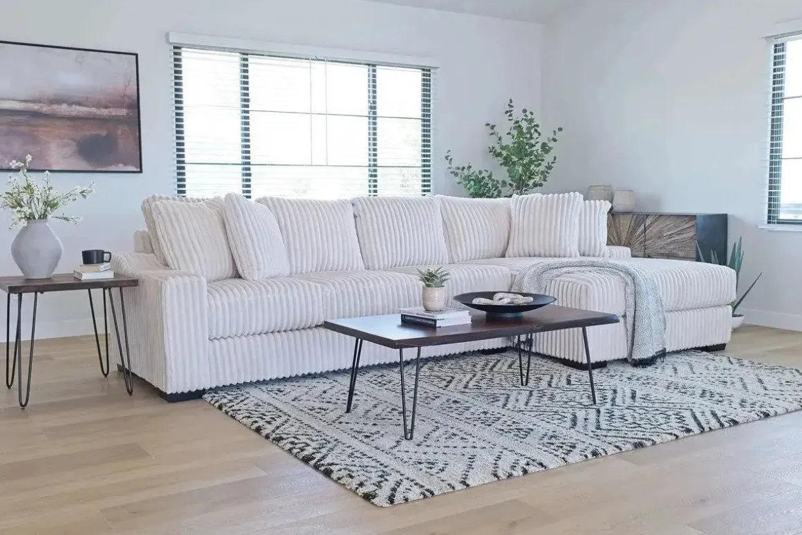 Casper Xl Sofa Chaise In Pony Slate, Left Facing