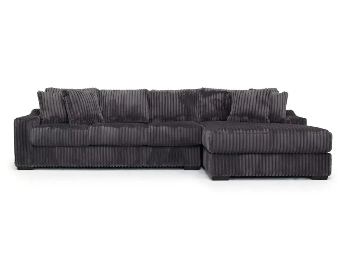 Casper Xl Sofa Chaise In Pony Slate, Left Facing