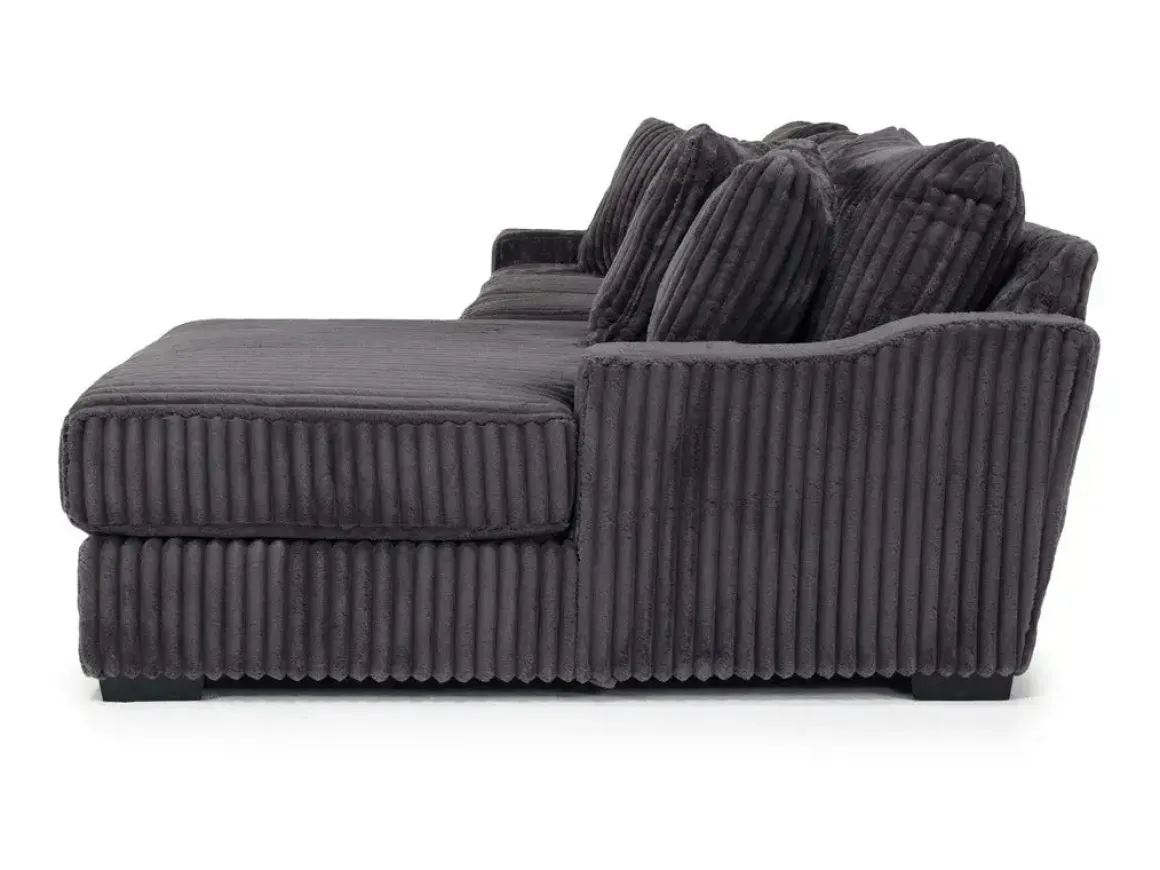 Casper Xl Sofa Chaise In Pony Slate, Left Facing