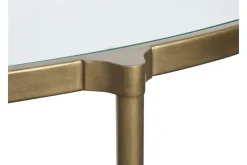 Cassidy Sofa Table In Aged Brass