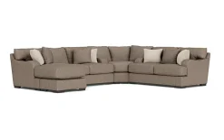Catamaran 3 Piece Reversible Chaise Sectional In Coconut Stone