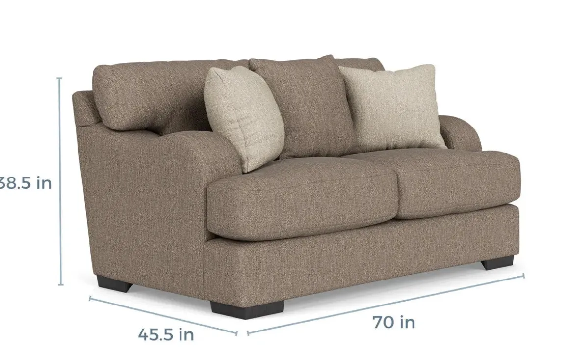 Catamaran Loveseat In Coconut Stone