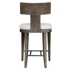Celini Outdoor Counter Height Stool In Brown