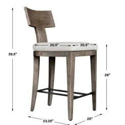 Celini Outdoor Counter Height Stool In Brown