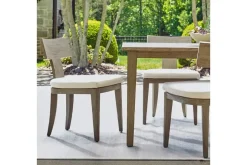 Celini Outdoor Side Chair In Brown, Set Of 2