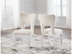 Chalanna Dining Table & 6 Chairs In White