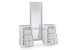 Chalanna Vanity & Mirror In White