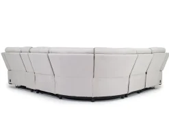 Chanell 6 Piece 2 Power Sectional W/ 2 Power Armless Recliner In New Nappa Gray