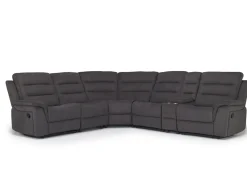 Chanell 6 Piece Reclining Sectional W/ Armless Recliner In New Nappa Gray
