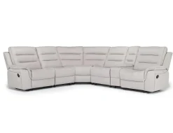 Chanell 6 Piece Reclining Sectional In New Nappa Gray