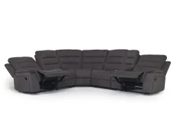 Chanell 6 Piece Reclining Sectional In New Nappa Gray