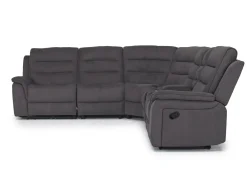 Chanell 6 Piece Reclining Sectional In New Nappa Gray