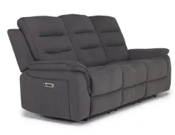 Chanell 2 Power Sofa In New Nappa Gray