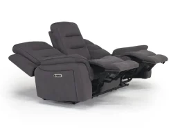 Chanell 2 Power Sofa In New Nappa Gray